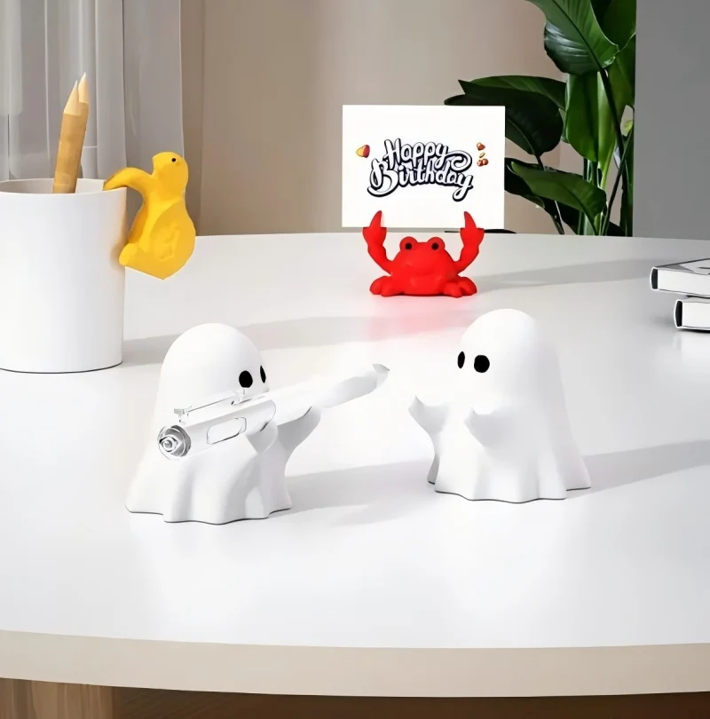 

Милый держатель для ручек с призраком, домашний кабинет, офисный настольный многофункциональный забавный держатель для ручек, украшение, орнамент