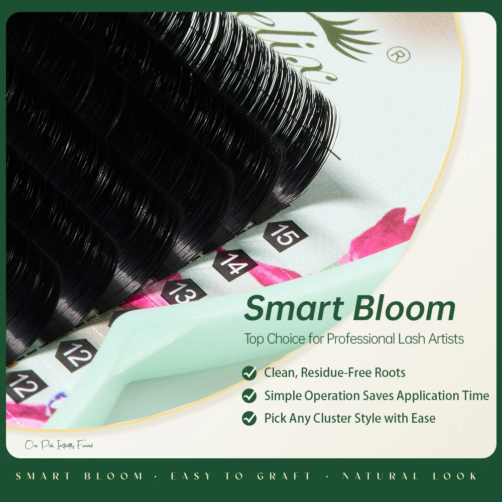 Yelix Smart Bloom Lashes Individual Eyelash Extensions Easy Fan Volume Lashes 0.05 0.07mm Handmade Soft Professional