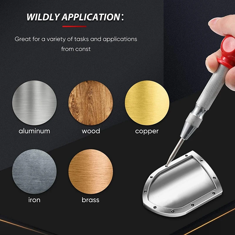 자동 중앙 구멍 펀칭 고정자 세트, 금속 목재 플라스틱 유리-적색 용수철 펀칭 프레스 도구, 5 개