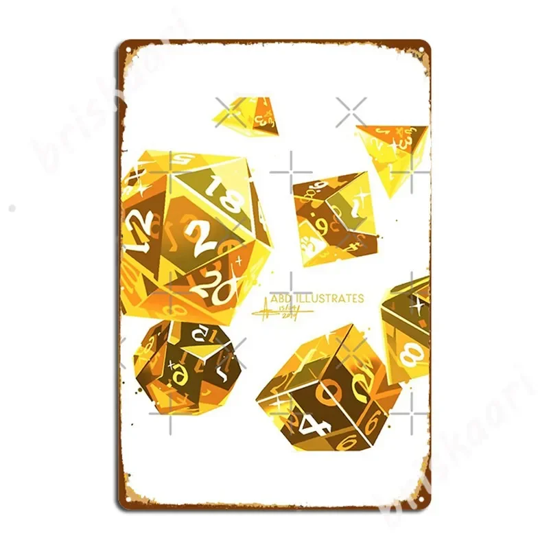 Gemstone Dice - Topaz Metal Signs Club Party pub Garage personalized Wall Decor Tin sign Posters