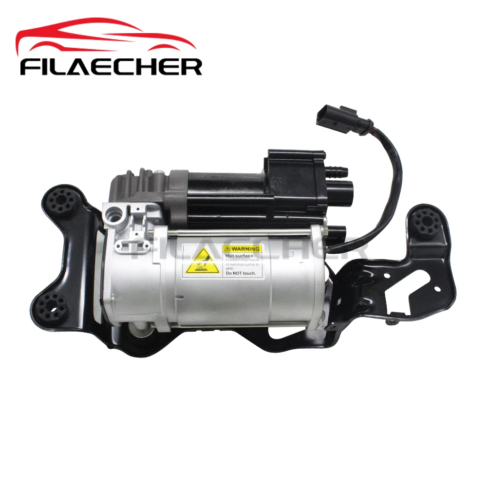 Air Suspension Compressor with Bracket For BMW X5 F15 F85 2014-2018, X6 F16 F86 2015-2019 Replacement 37206875177, 37206850555