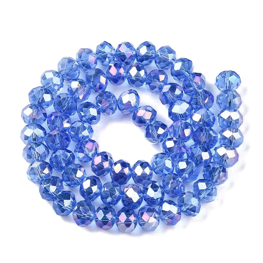 PandaHall 20 Stränge Glasperlen Mehrfarbig AB-Beschichtet Facettiert 8x6mm für DIY Schmuckherstellung – Detail 14