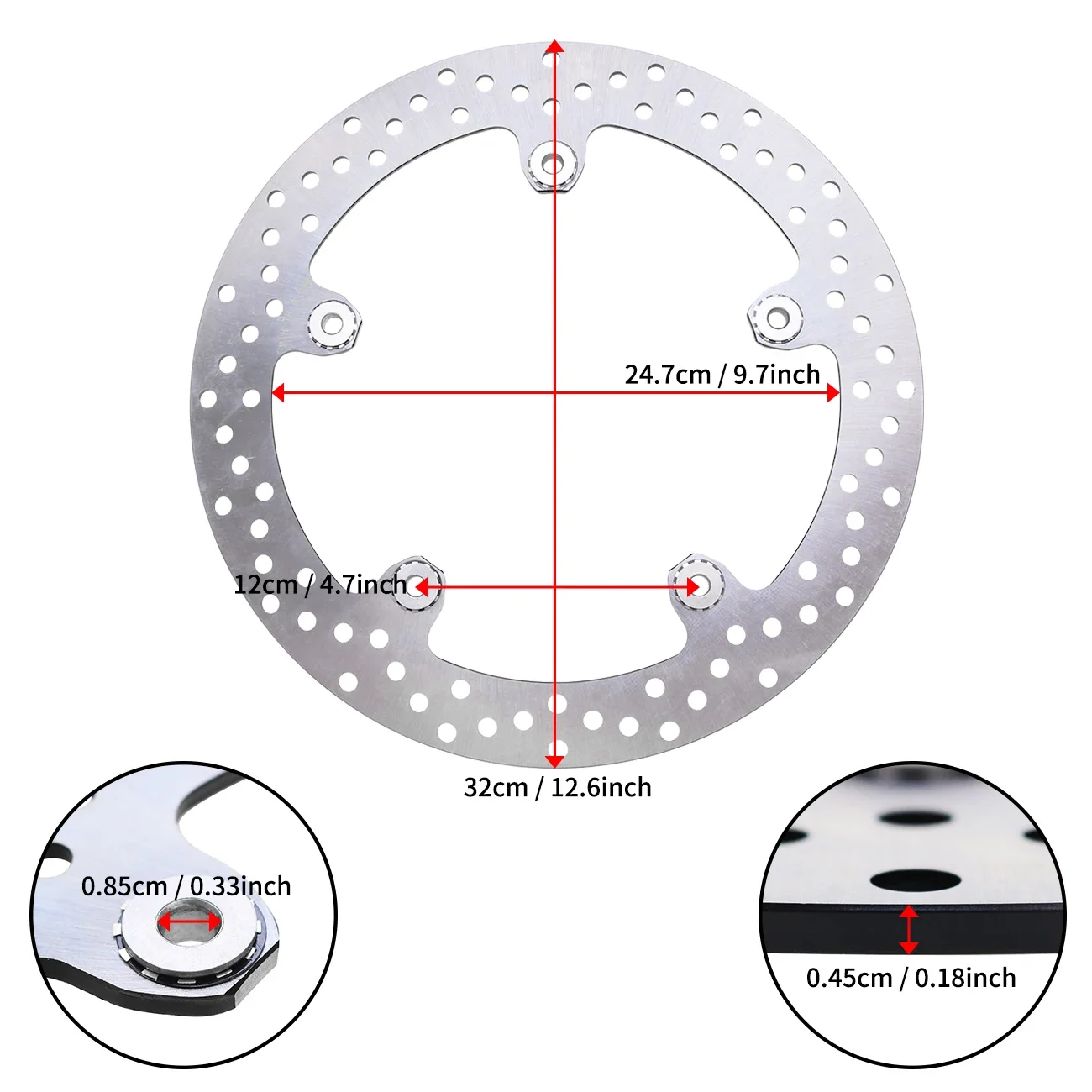 2x Motorcycle Front Brake Disc Rotor For BMW K 1200 GT/LT ABS K1200R K1200S R1200R R1200 RS/RT R1200S R NINE T URBAN G/S K1300R