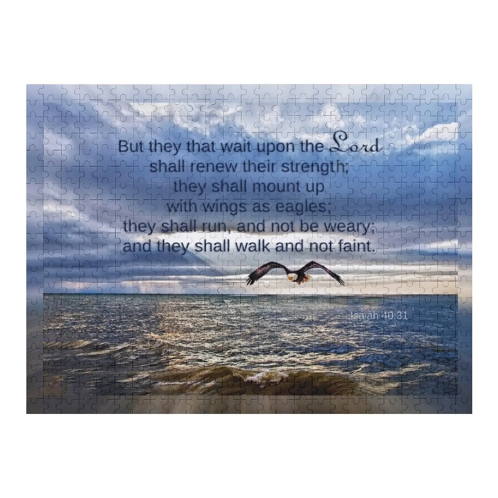 

Они, которые ожидают в Господе. Пазл с фотографией. Деревянные животные. Подарки на заказ. Пазл.