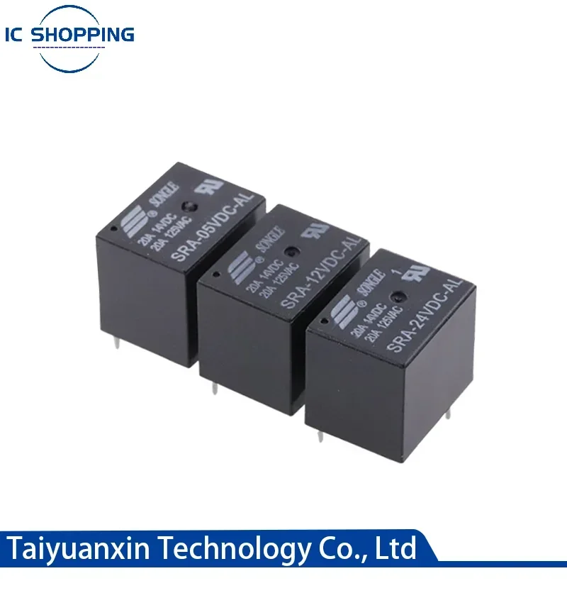 5PCS SRA-05VDC-CL SRA-12VDC-CL SRA-24VDC-CL SRA-05VDC-AL SRA-12VDC-AL SRA-24VDC-AL T74 4Pin 5Pin Automobile Relay DC Power Relay