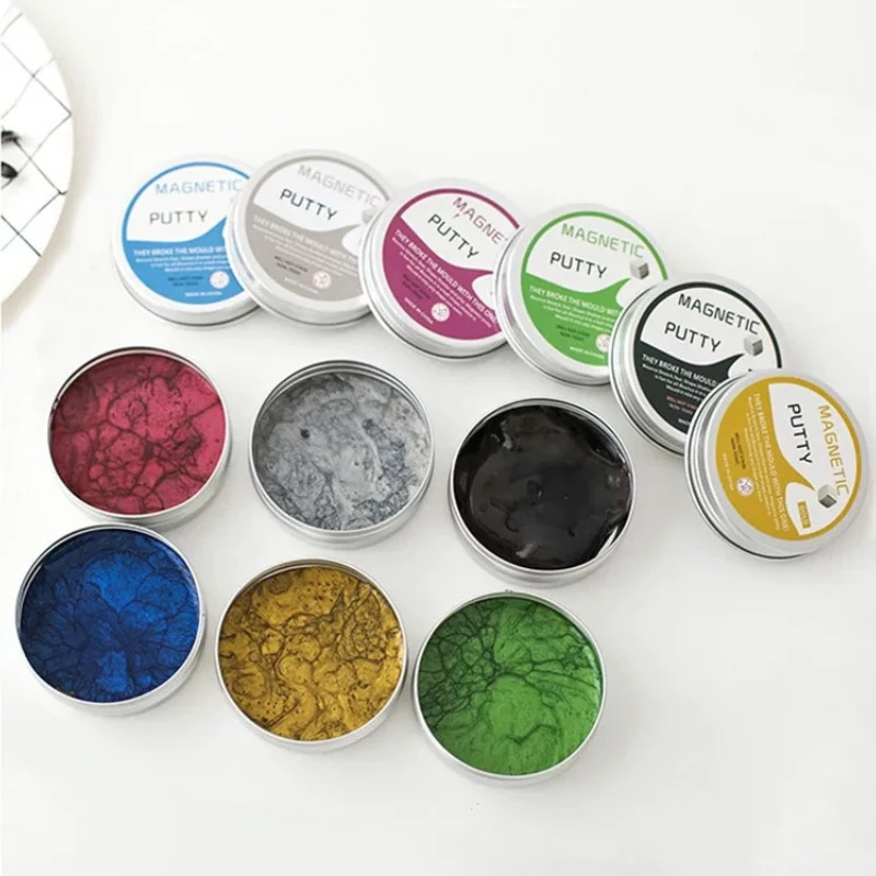 Children's Montessori Magnetic Mastic Creative Stress Bouncing Silicone DIY Playdough Plasticine Ferrofluid Kids Gifts