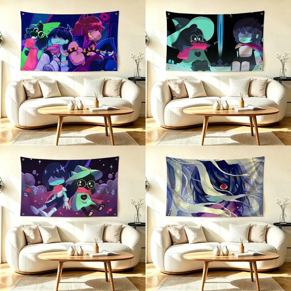R-Retro Pixel Fantasy Deltarune  Flag Suitable For Party Club Outdoor Interior Wall Decoration Banner Fans Gift