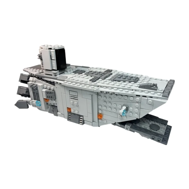 

Transporter Spaceship MOC Building Blocks Large Interstellar Cargo Vessel DIY Assemble Sci-Fi Display Model Toy