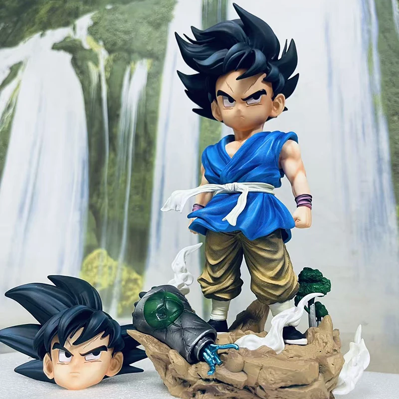 

26cm Anime Figure Dragon Ball GT Kids Son Goku Action Figure Double Headed Statue PVC Model Collect Toy Desktop Decoration Gifts
