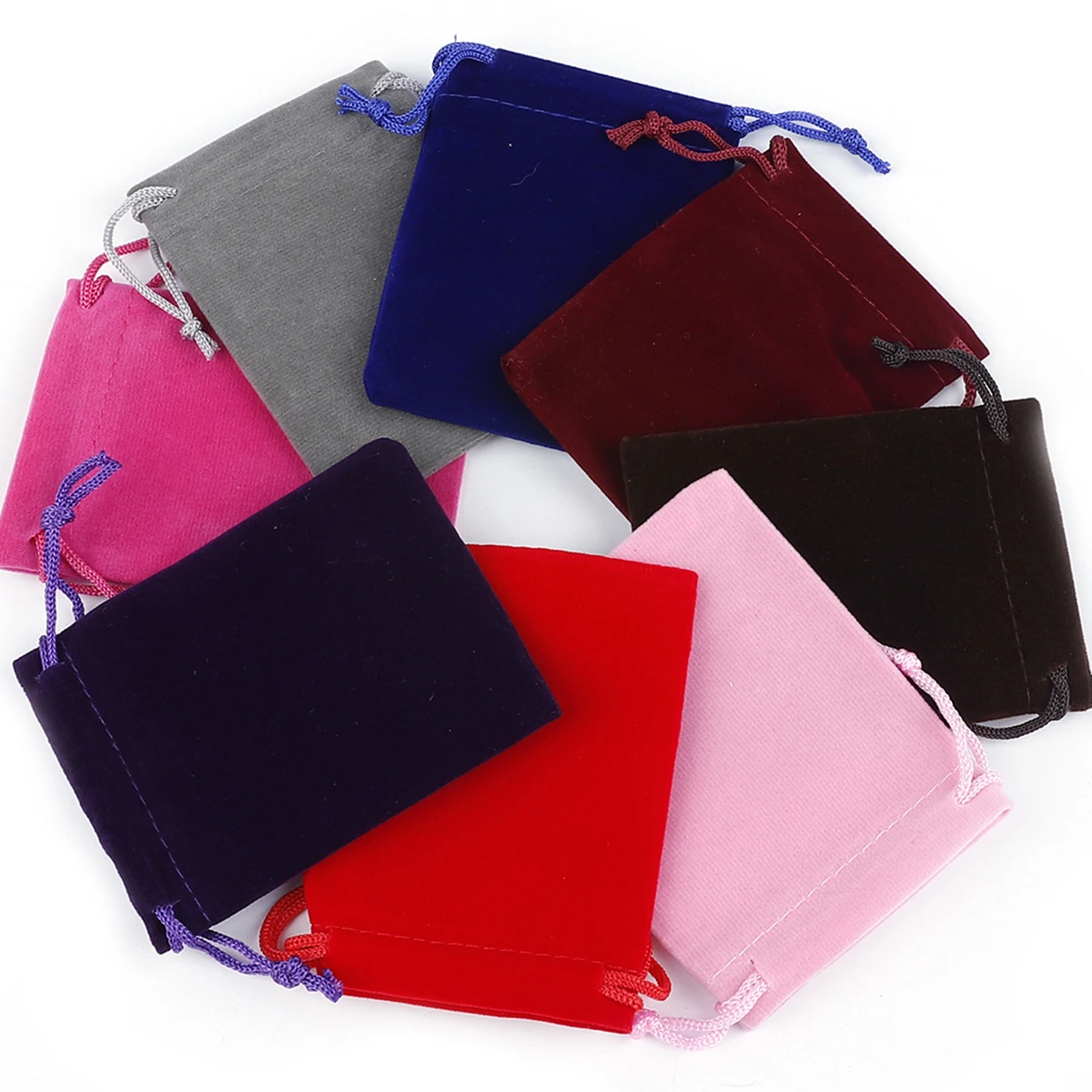 10Pcs 5x7/7x9/ 9x12cm Velvet Bag Drawstrings Pouches Small size Jewelry Gift Display Packing Bags