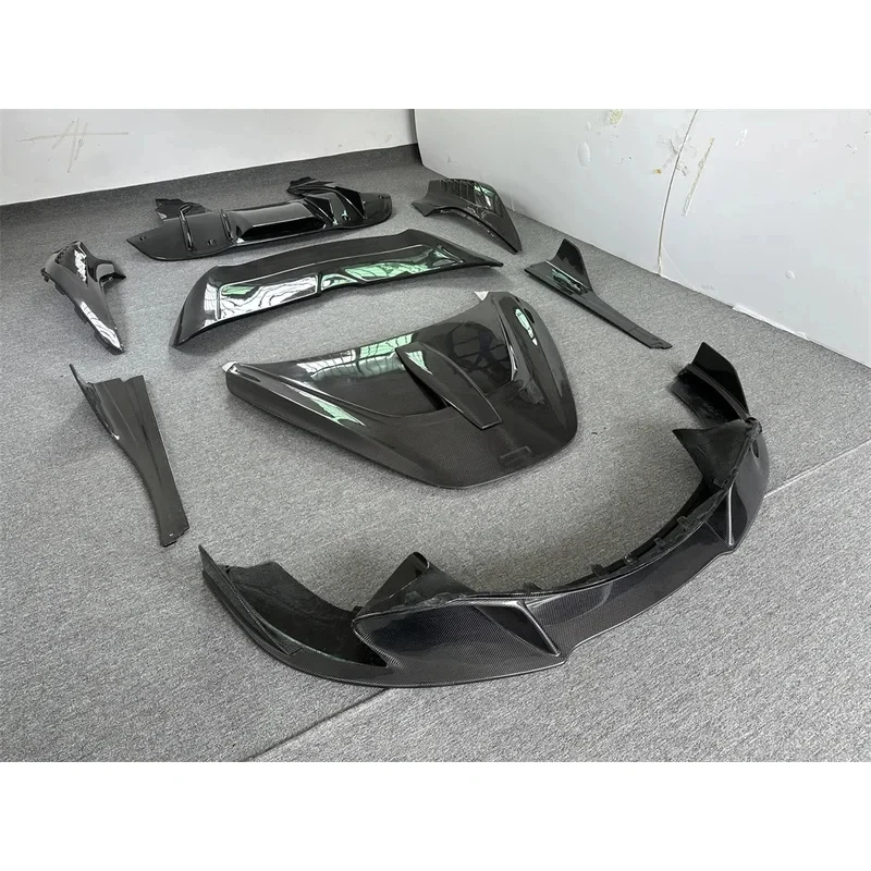 Prime V Style Carbon Fiber Front Lip Rear Diffuser Spoiler Side Skirts Upgr Car Body Kit