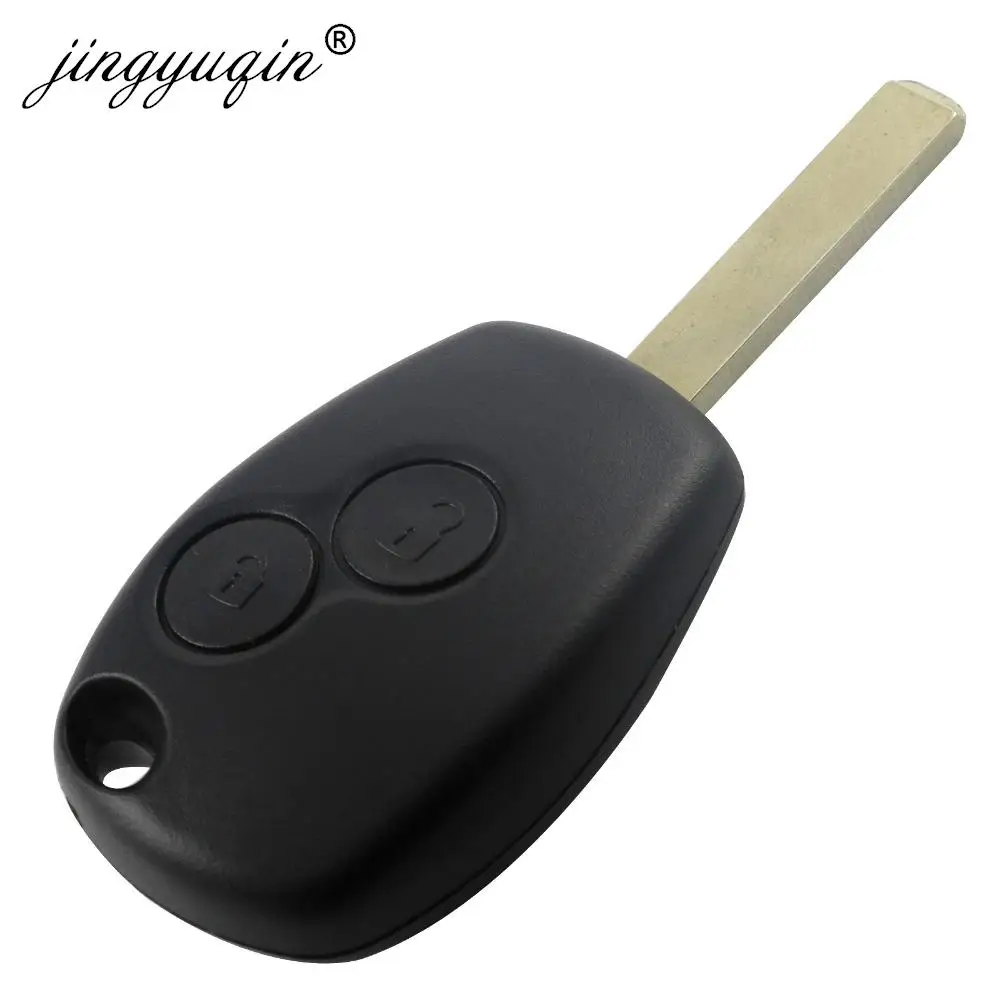 jingyuqin 30pcs/lot For Renault Modus Clio 3 Twingo DACIA Logan Sandero Remote 2 Button Key Fob Shell Case