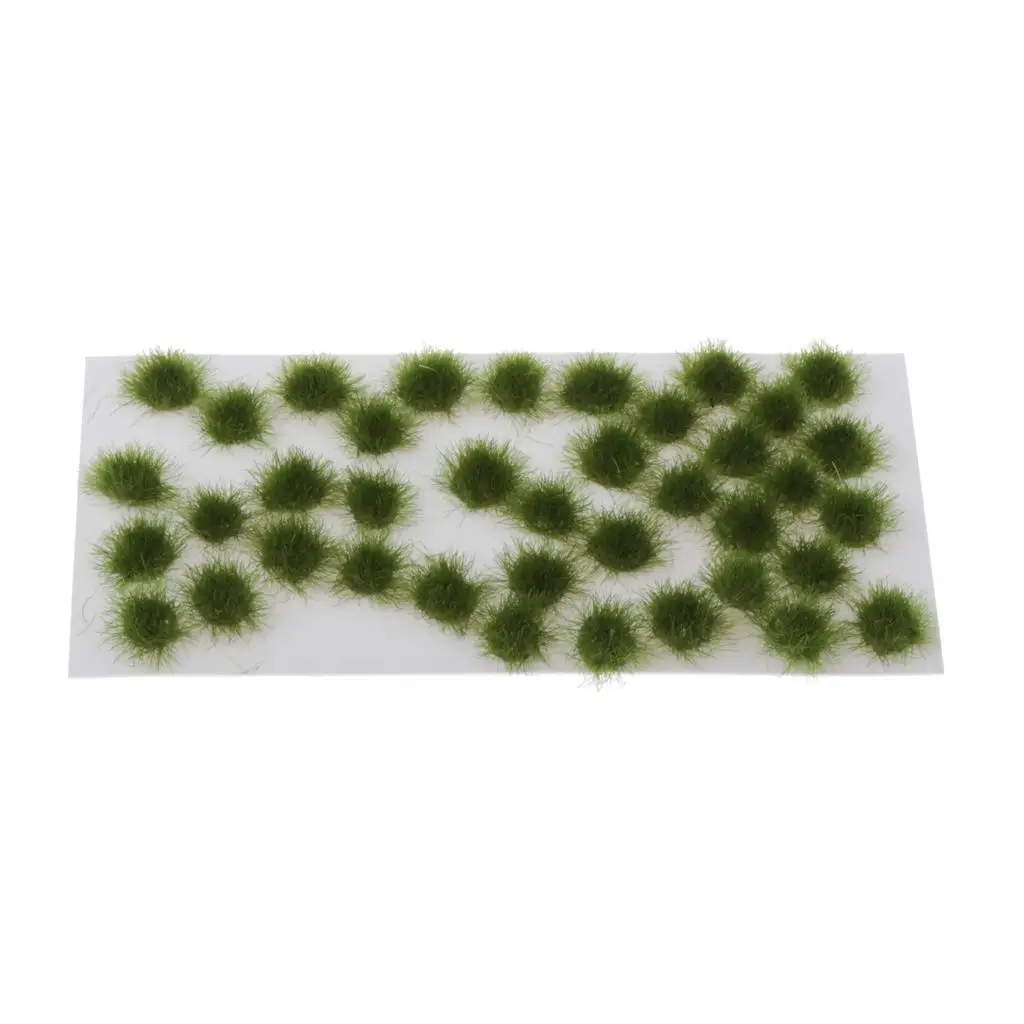 

40 Pieces Static Grass Tuft 5mm Self Adhesive Static Grass Railway Artificial Grass Modeling Wargaming Terrain Model