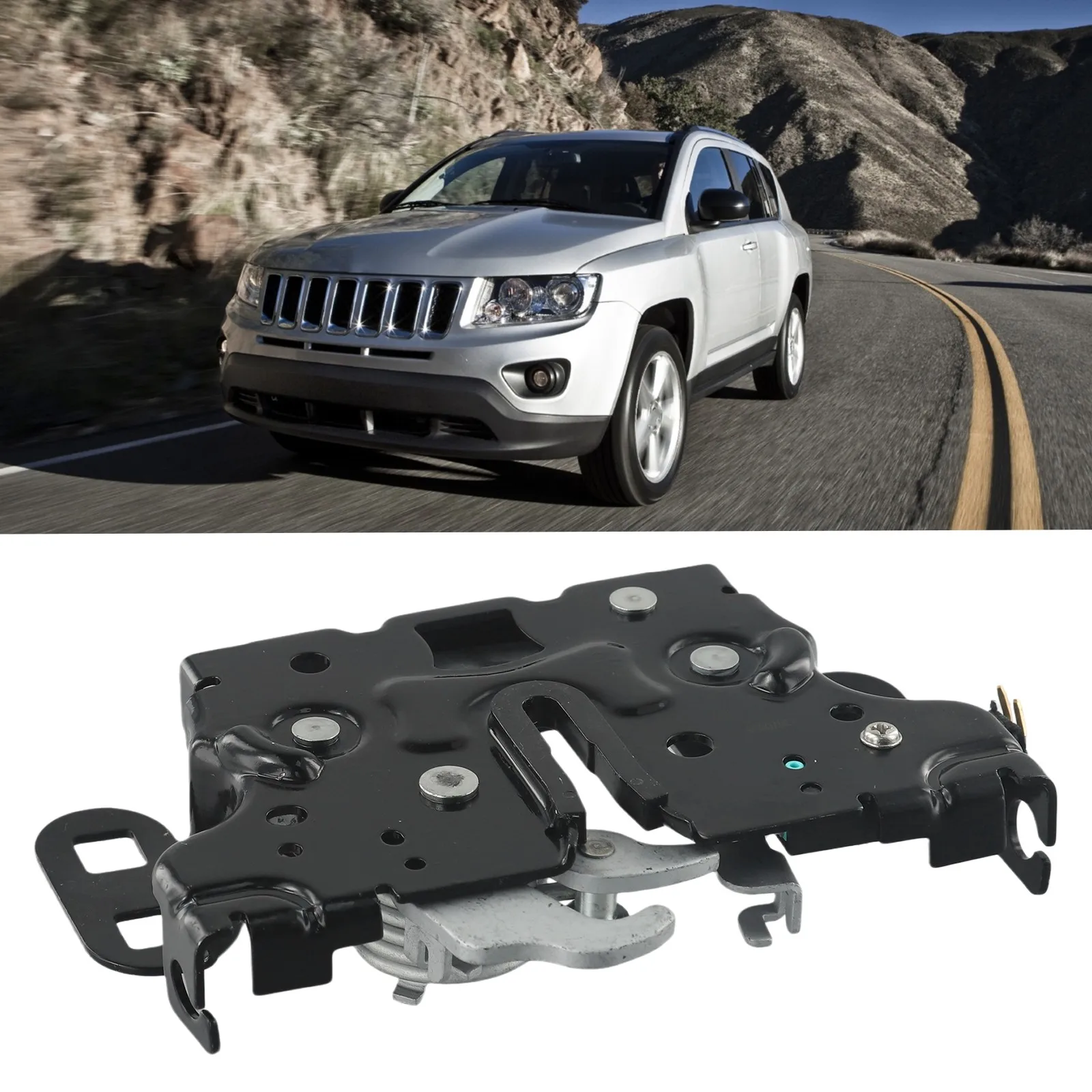 

Защелка передней капота двигателя автомобиля 68280607AC 68280608AC для JEEP For COMPASS 2017-2020 53431276 новая надежная металлическая защелка капота