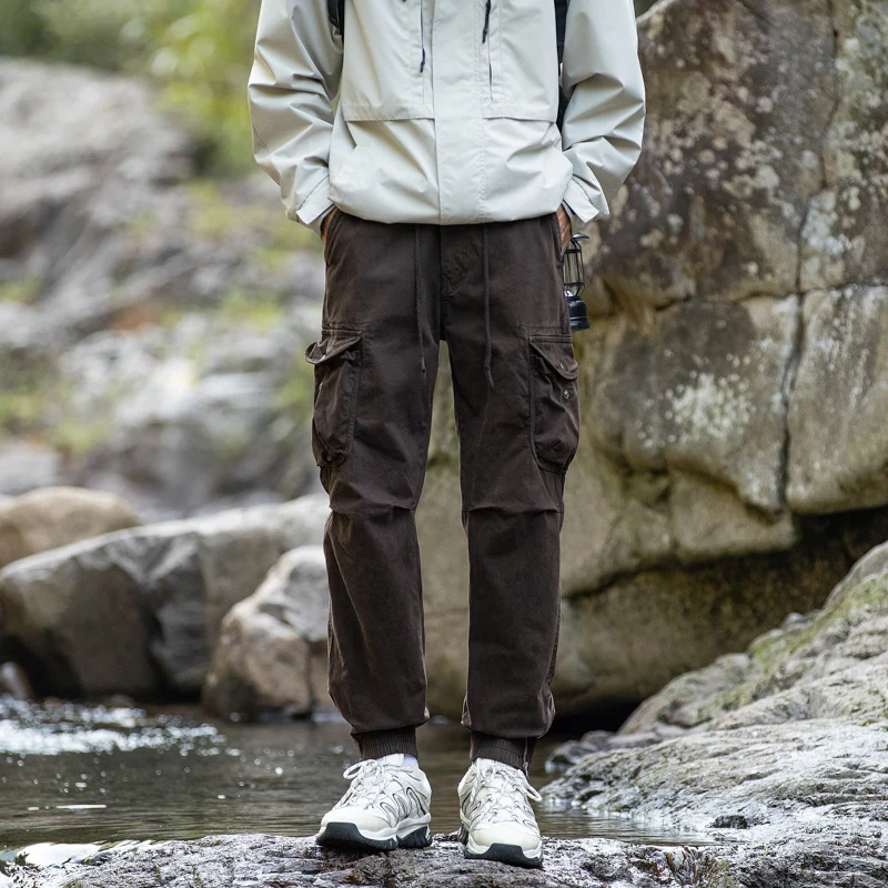American Retro Workwear Pants Men's Spring Autumn Trendy Brand Cuffed Sports Casual Harlan Pants Men's All-Match Loose Fit