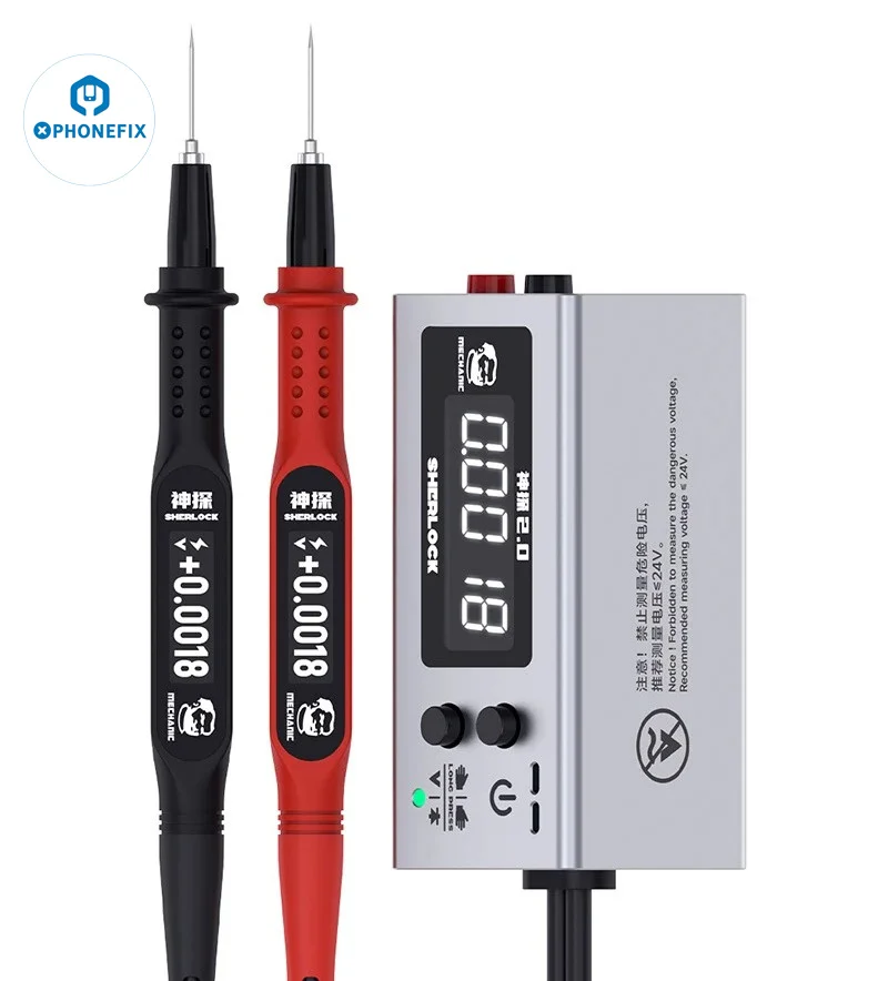 

MECHANIC SHERLOCK V2.0 Multimeter LED Display PN Knot/pass/voltage tester For Phone Voltage Testing Motherboard Detection Repair