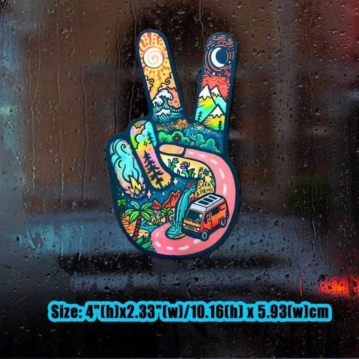 1Pack Funny Peace Gesture Possum Waterproof Vinyl Sticker Emoji Decal For Car Truck Laptop PC Tool Box Decor - view 2