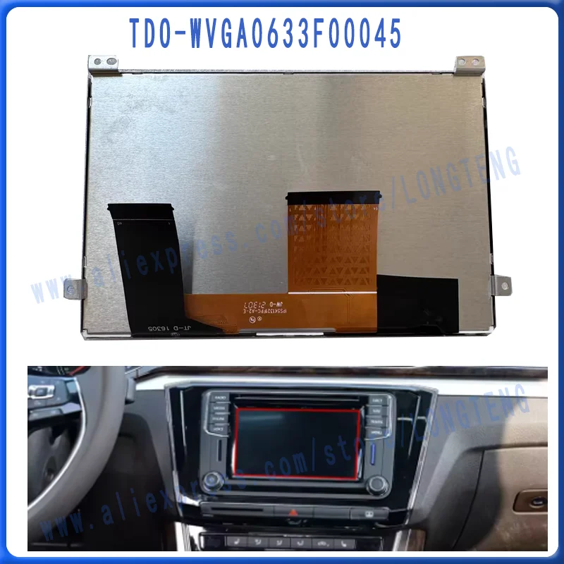 TDO-WVGA0633F00045 6.5 Inch LCD Monitor for V-W MIB200 682 684 680 Radio Player original and Compatible Car Display Screen