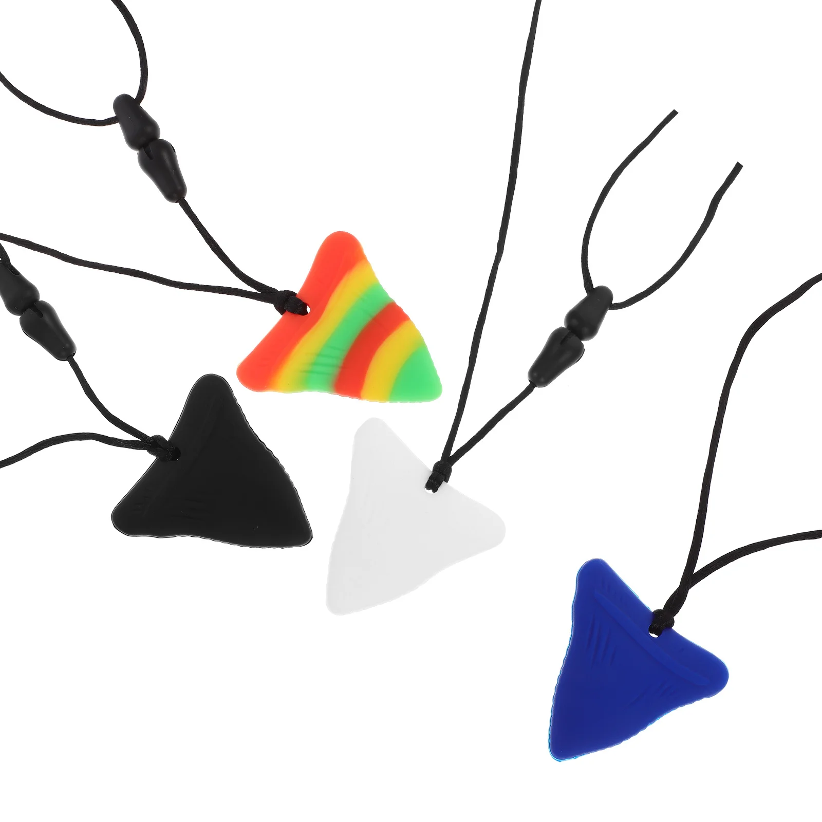 

4 шт., жевательные ожерелья, жевательное ожерелье для детей, мальчиков и девочек, сенсорное развитие оральной моторики, молярные подвески, сенсорные жевательные ожерелья