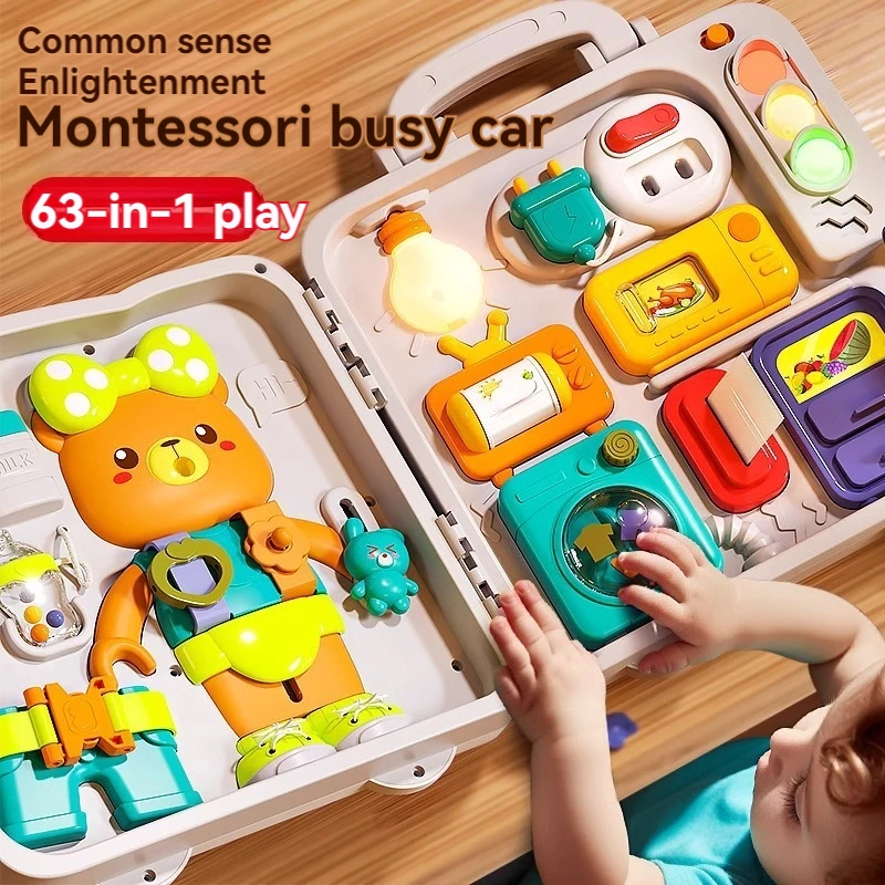 Montessori Lighting Music Busy Board - Zintuiglijk onderwijsspeelgoed voor de ontwikkeling van fijne motoriek bij jonge kinderen