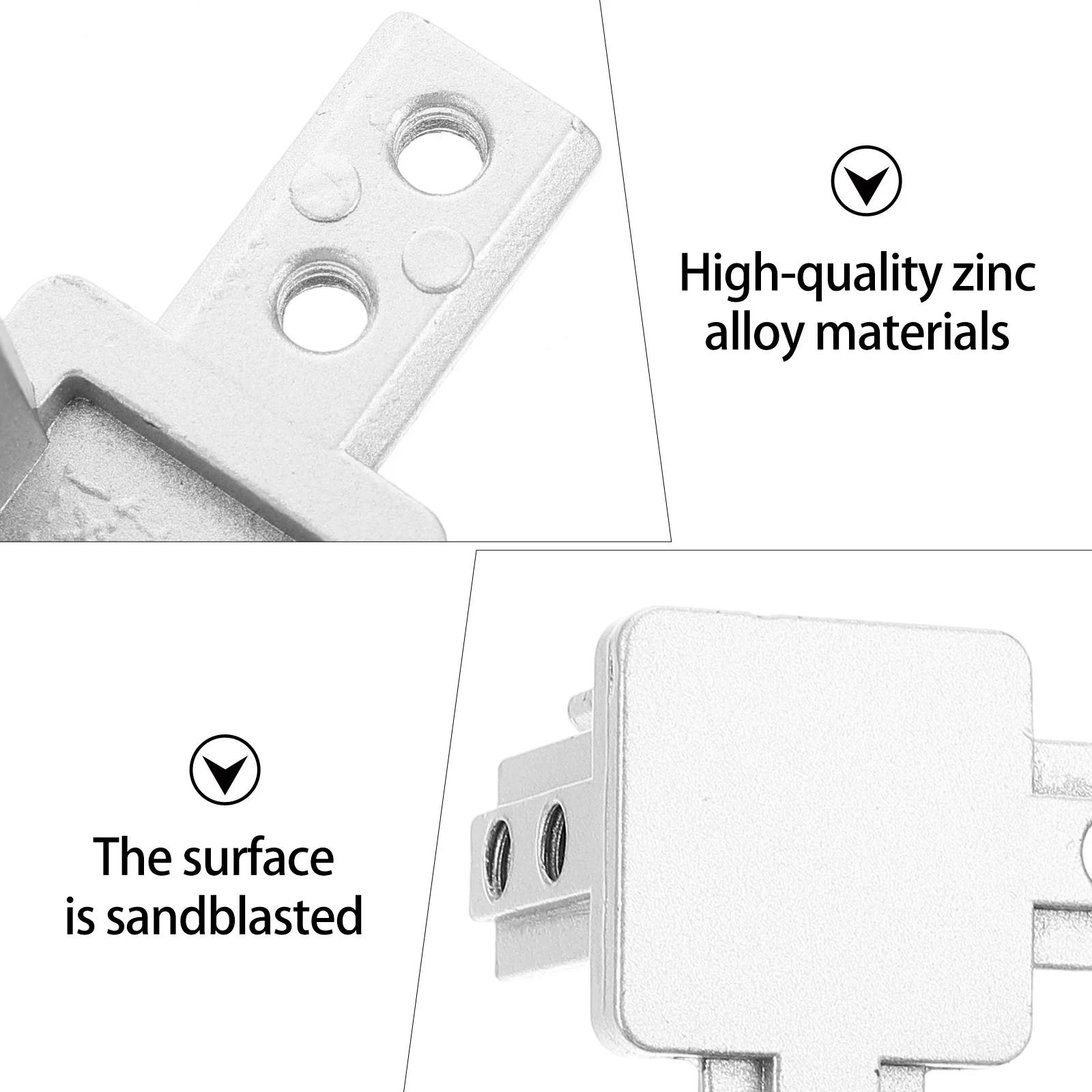 

4 Sets 3-Way End Corner Bracket Connectors Premium Zinc Alloy Universal for T Slot Aluminum Extrusion Profiles Industrial Frame