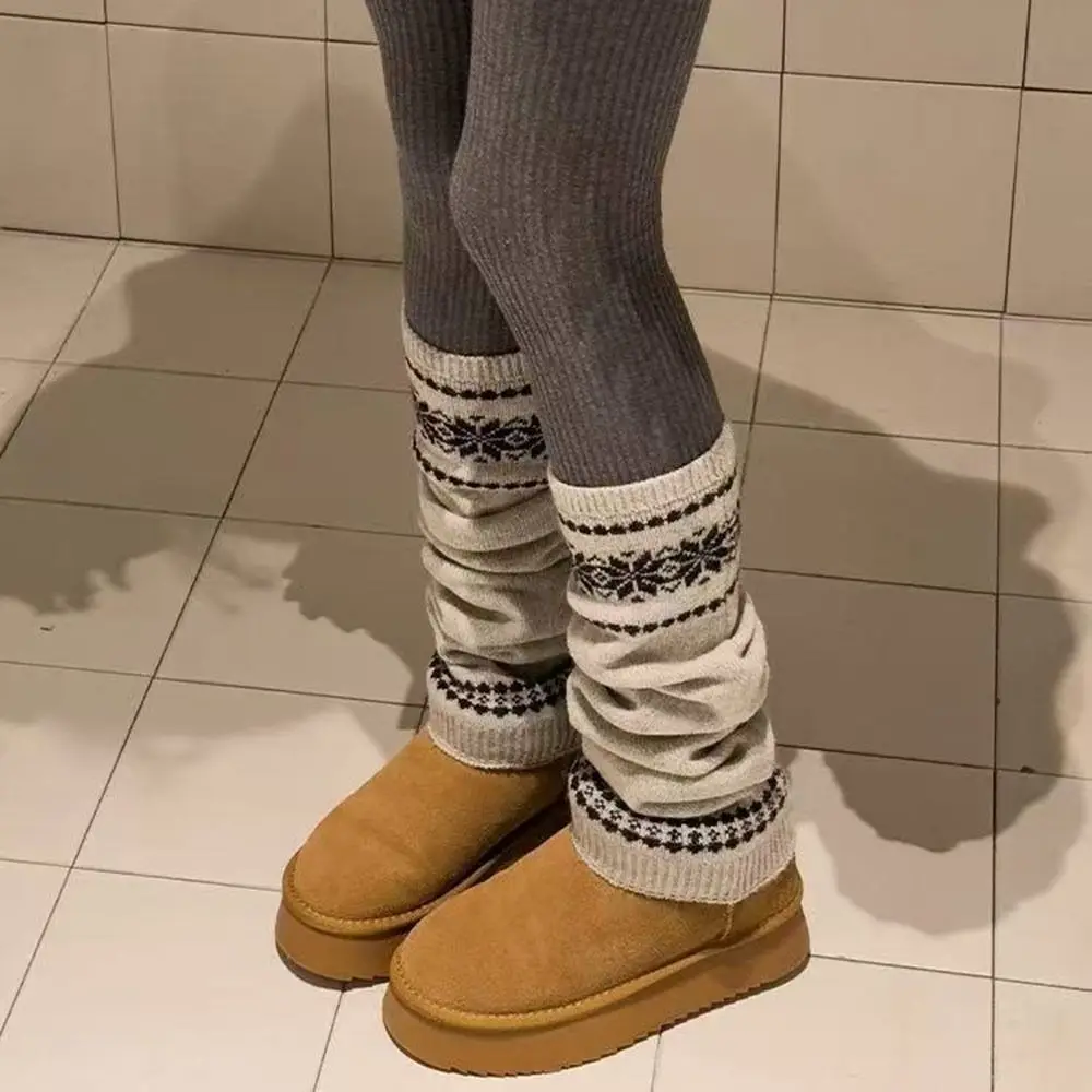 Повседневные теплые гетры, вязаные длинные носки JK Lolita, 40 см, чехлы для ног, осень-зима