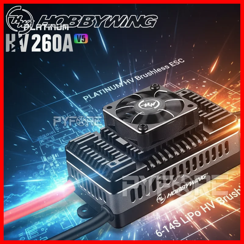

HOBBYWING Platinum 260A V5 SBEC/OPTo High-Voltage 6-14s LiPo Brushless Esc for Rc Airplane & Fixed-Wing Helicopter