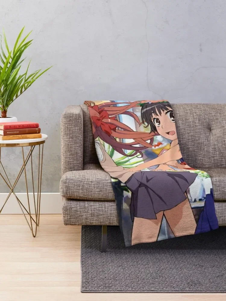 Toaru Kagaku - Misaka Mikoto, Shirai Kuroko, Saten Ruiko, Uiharu Kazari Throw Blanket Giant Sofa Hairys Blankets