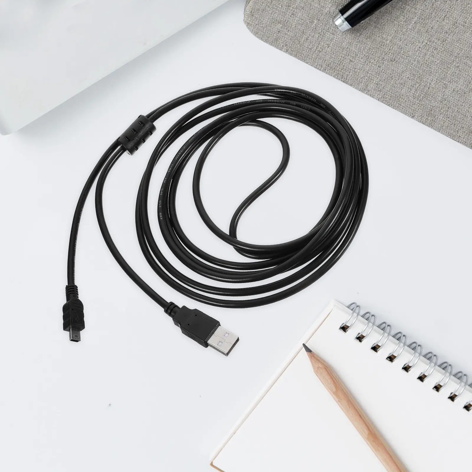 Mini USB Cable 3M Solid Material USB to 5 Pin Cable Fast Charging Data Transfer Phone Accessory Phone Accessory