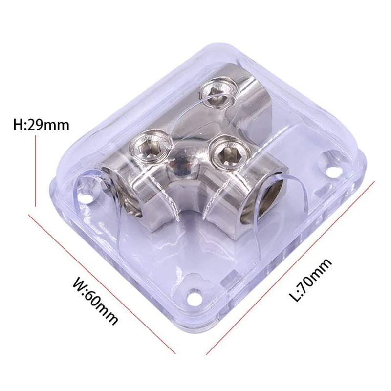 1 In 2 Out Way Power Ground จําหน่ายบล็อก Power Distribution Block สําหรับระบบเครื่องขยายเสียงเครื่องเสียงรถยนต์