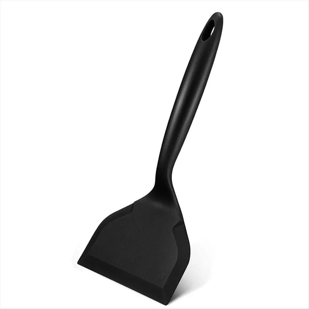 AA83 Silicone Spatula Pancakes Shovel Omelette Spatula Turner for Eggs Fish Pancake Kitchen Black