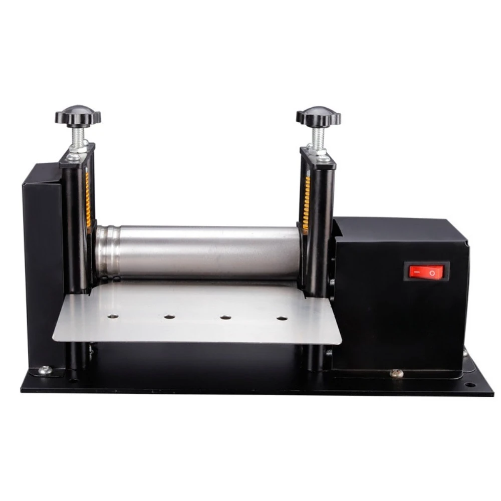 220V Electric Hand-cranked Small Leather Desktop Drawing Machine Pull Shoulder Strap Barrel Press Leather Laminat Machine