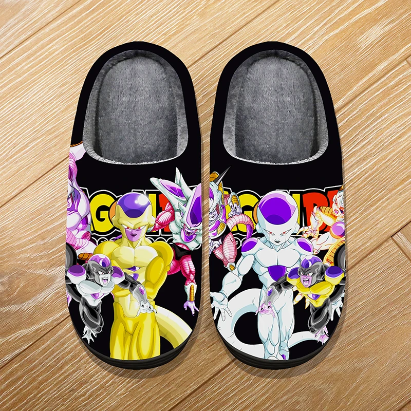 Custom Size Winter Home Soft Warm Cartoon Slippers For Adult Kids Anime DRAGON BALL Frieza Bulma Cosplay Indoor Cute Slippers