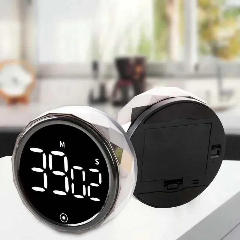 Magnetic Kitchen Timer LED Digital Timer Manual Countdown Timer Alarm Clock Cooking Shower Study Fitness Stopwatch Time Master