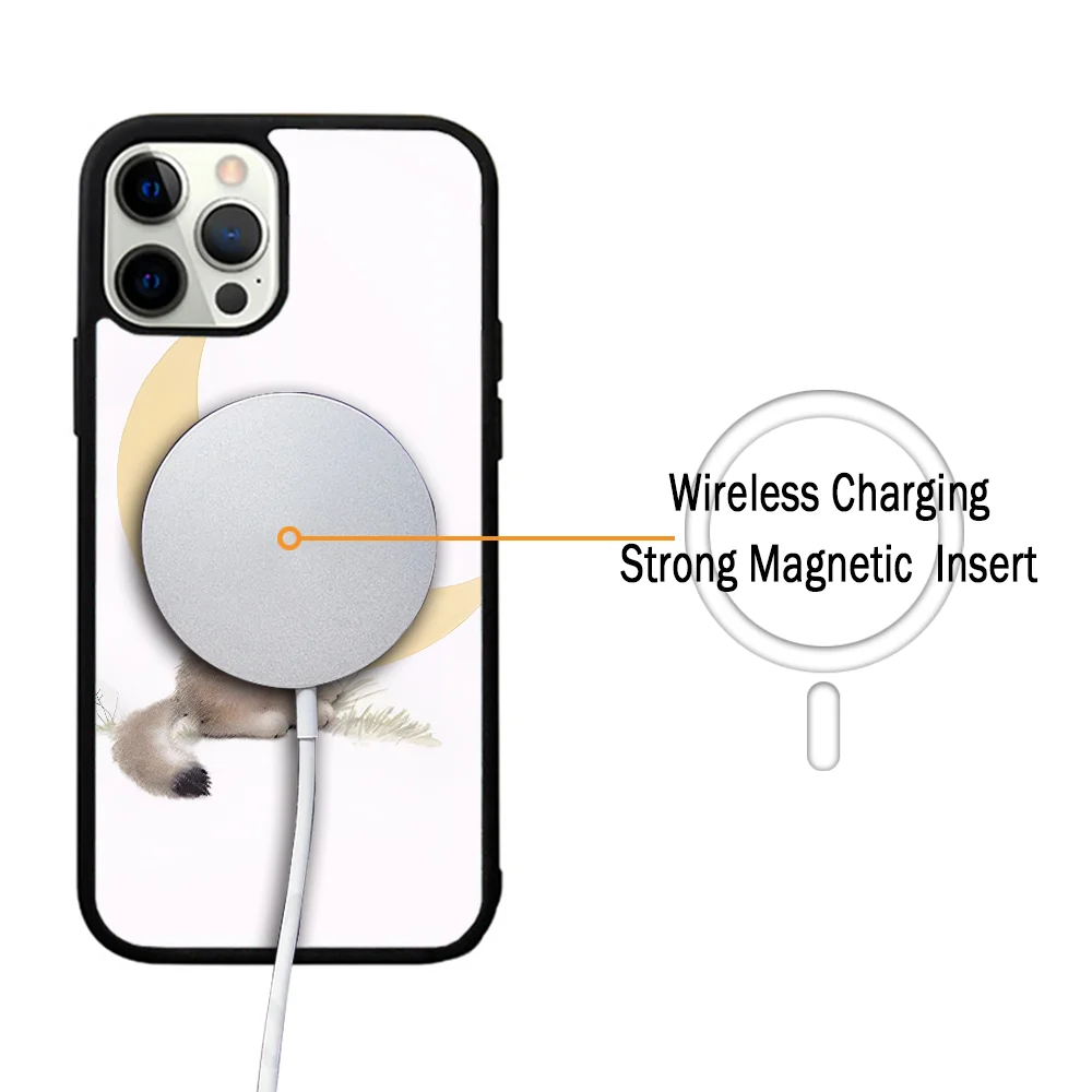 Lone Fox Phone Case For IPhone 11 12 13 14 15 Plus Pro Max Mirror Acrylic Cover For Magsafe Wireless Charging