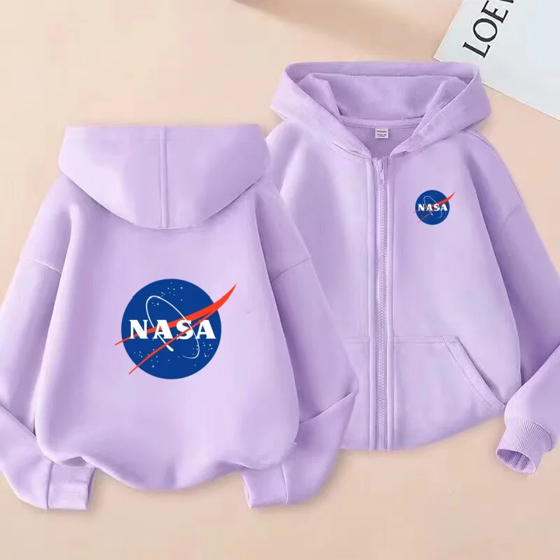 

Children Cardigan Cosmic News Sweatshirt Zipper Style Letter Hoodie Fashion Girls Boy3-12Yrs Casual Sunshine Top Loose Kids Coat
