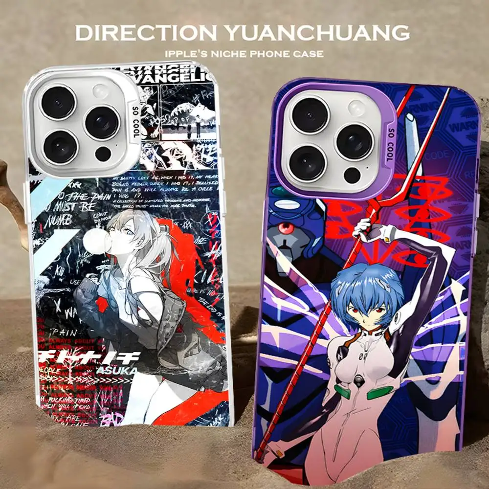Anime Classic E-evangelion Color Phone Case For IPhone 17 16 15 14 13 12 11 Pro Max Plus Pro Shell