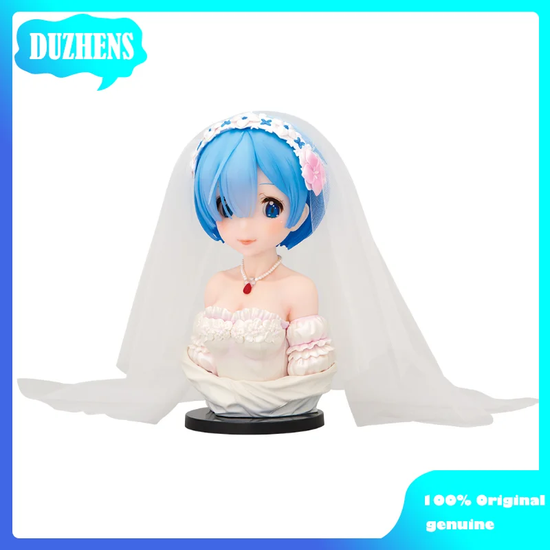 In stock Original:RE:zero Rem Bust Wedding dress VER.21cm PVC Action Figure Anime Figure Model Toys Figure Collection Doll Gift