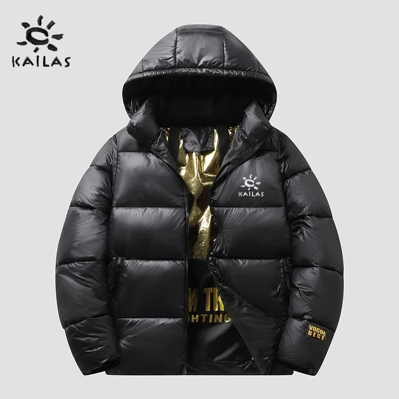 KAILAS Autumn/Winter Men's Hooded Goose Down Jacket Luxury Fashion Leisure Outdoor Waterproof Warm Down Jacket