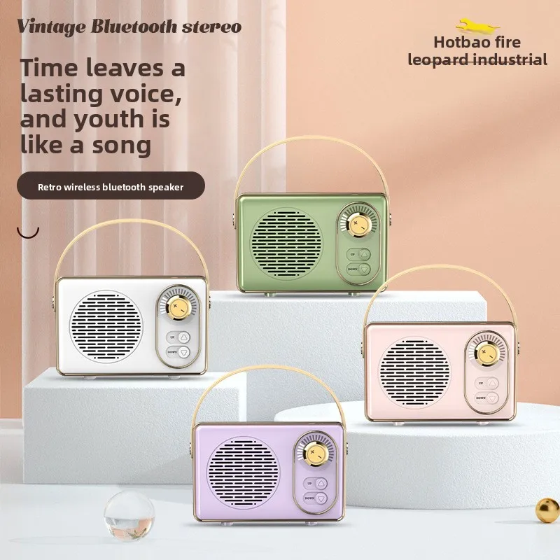 

Mini Vintage Retro-Style Bluetooth Speaker Wireless Audio Player Portable Outdoor Speaker with Classic Design Home & Travel Use