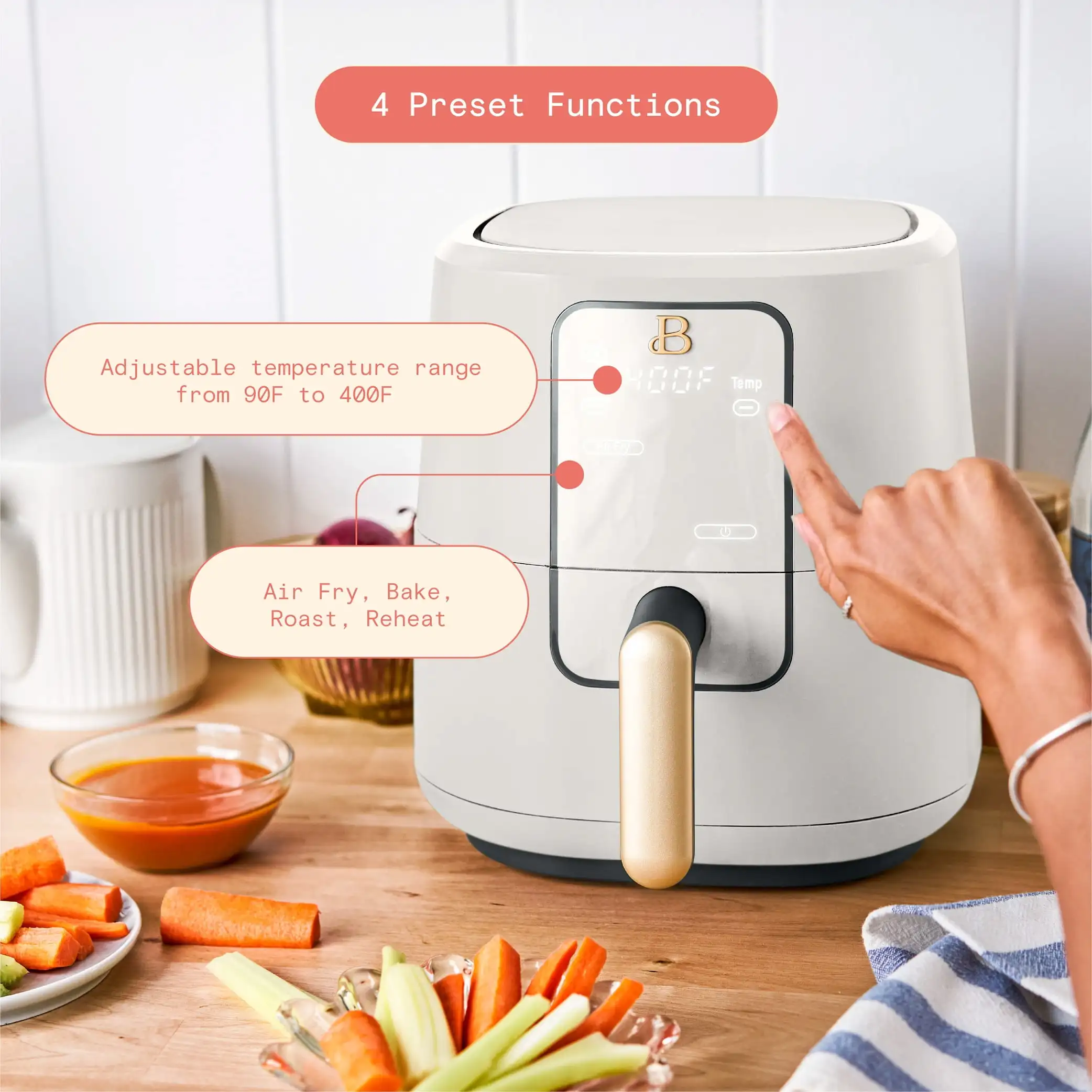 Imagem -03 - Drew Barrymore Air Fryer com Tecnologia Turbocrisp Edição Limitada qt