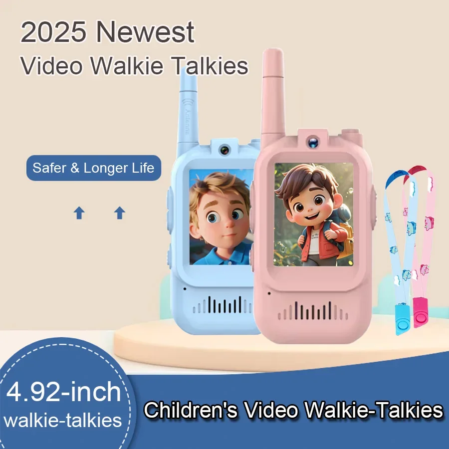 Children's Walkie Talkie, 2-Piece Set, High-Definition Camera, 400 Meter Communication Range, Suitable for Holidays, Birthday Gi