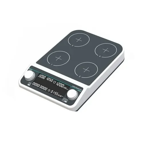 4 Position Magnetic Stirrer Lab Multi Position Magnetic Stirrer Mixer 50-1500RPM PET anti-corrosion plate LCD liquid crystal