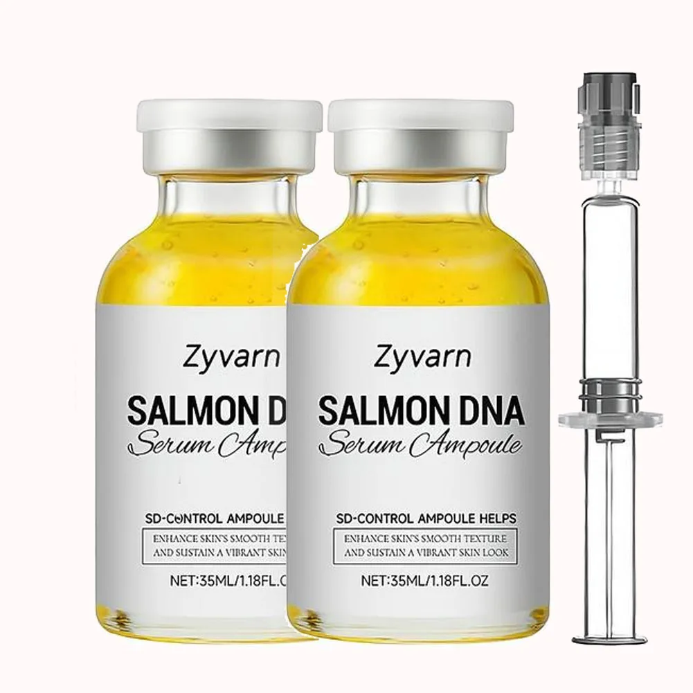 Suero para el Cuidado de la Piel en Botella, Suero Ampolla con ADN de Salmón, Esencia de Colágeno Profundamente Hidratante, Calma Eficazmente, 35/50 ml