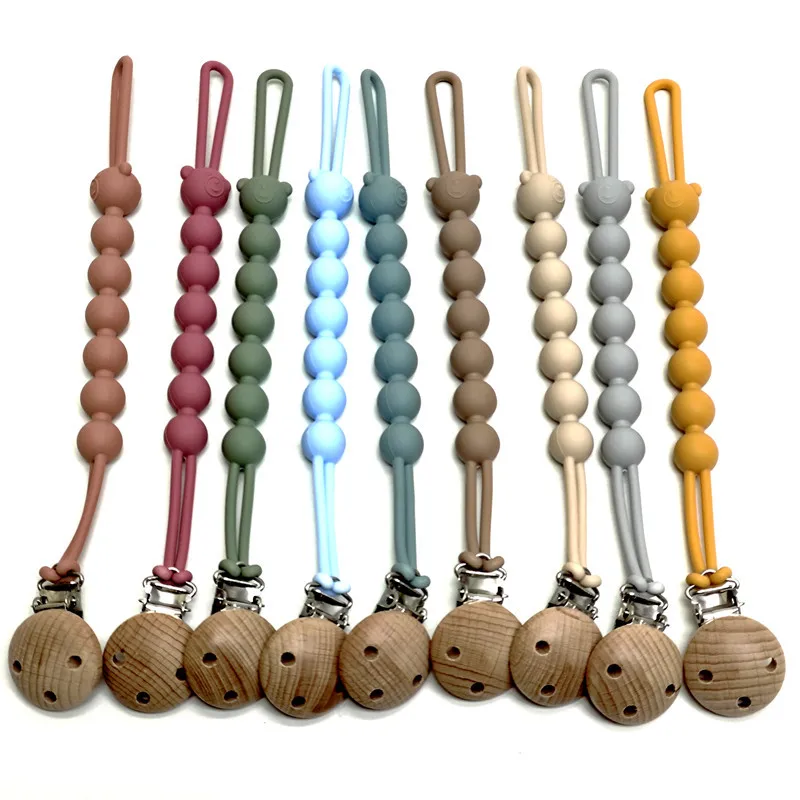 1/9PCS Baby Ein Schnuller Kette Baby Schnuller Lanyard Food Grade Silikon Zahnen Beißring Anti Verloren Schnuller anti Drop Kette – Detail 5