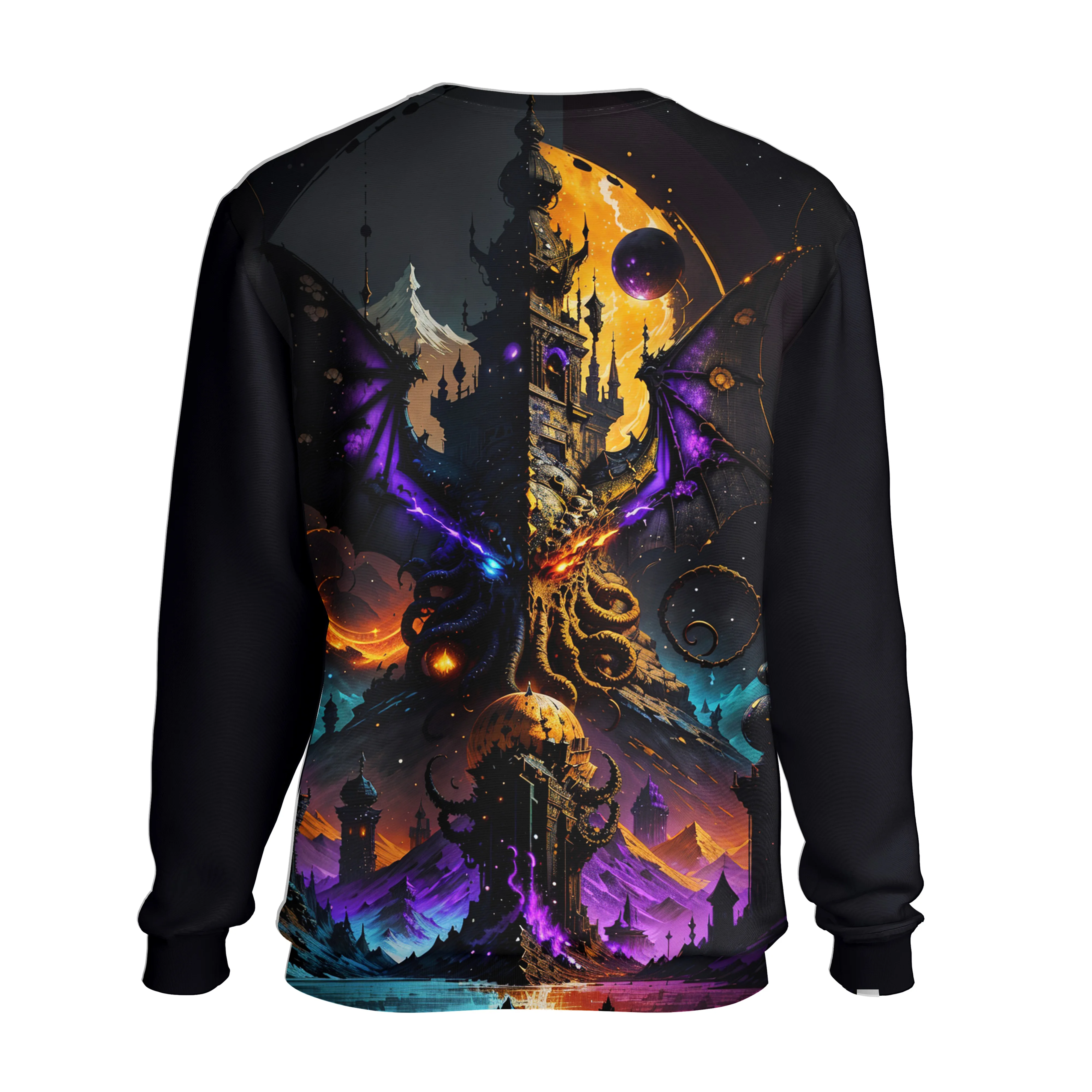 Jumeast God Cthulhu 3D Print Men Zipper Hoodies Dark Academia Horror Women Hooded Sweatshirts Gothic Drip Clothes Halloween Coat