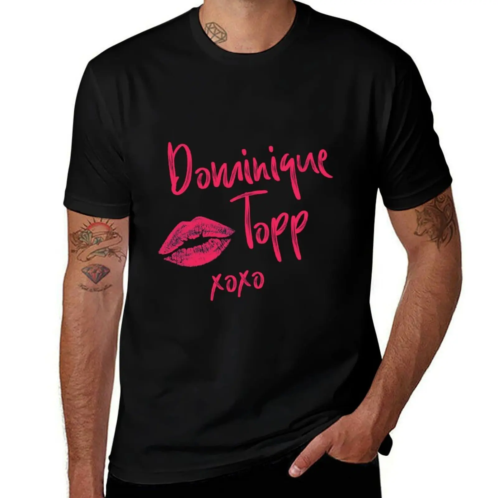 Dominique Topp Logo T-Shirt Streetwear Print Tee Shirt T-Shirt