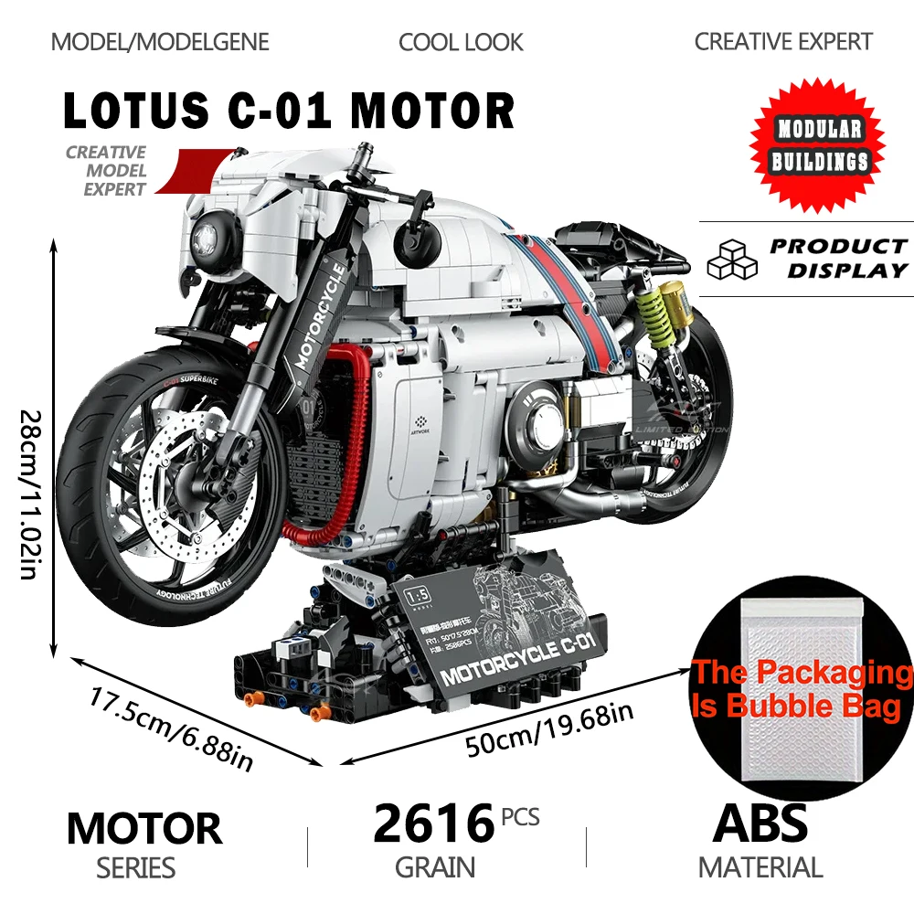 Transformer Lotus C-01 Motorcycle Model 2In1 Robot Building Blocks Technical 1:5 Motorbike Locomotive Bricks Kids Toys For Gifts