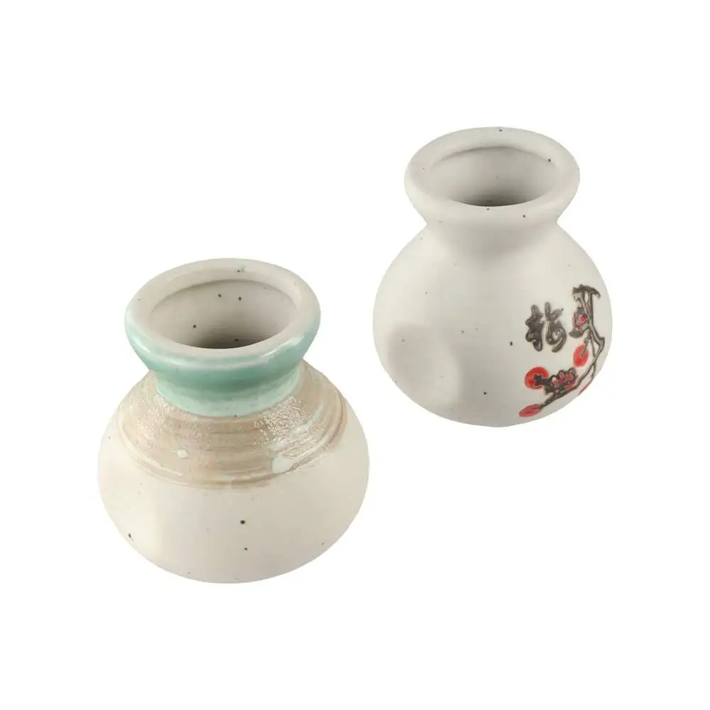 

Japanese Style Ceramic Toothpick Holder Retro Simple Toothpick Dispenser Box Small Vases Decor Mini Cotton Swab Storage Jar