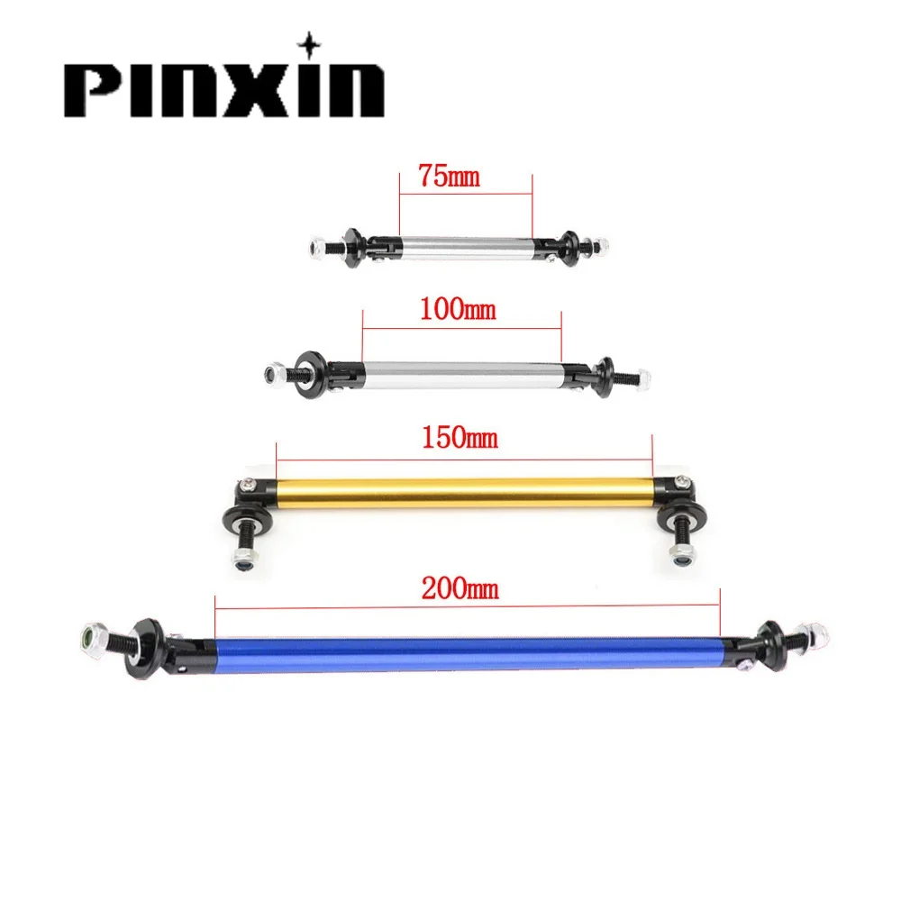 Car Front Frame Bumper 2pcs Universal JDM Adjustable  Lip Protector Rod Support Bars Decor Lip Rod Splitter Strut Tie Bar Kits